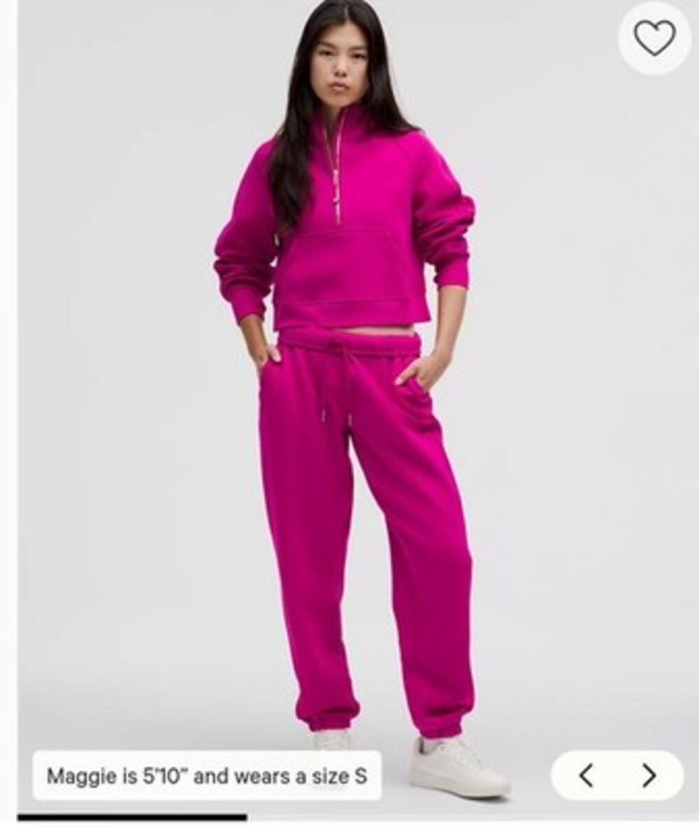 035 Lululemon Scuba Mid-Rise Oversized Jogger Regular RASPBERRY Womens XL NWT